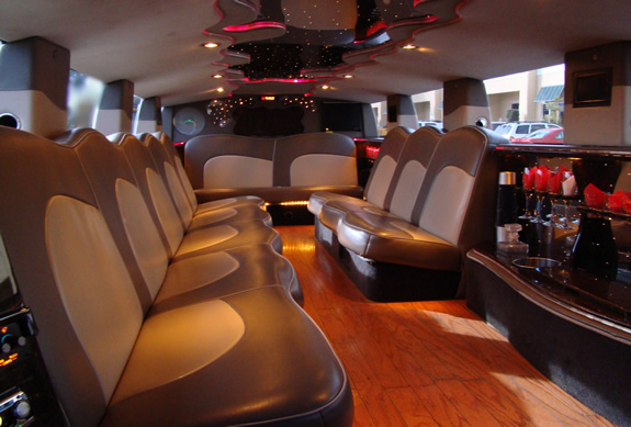 White and Black Hummer Limousine for sale