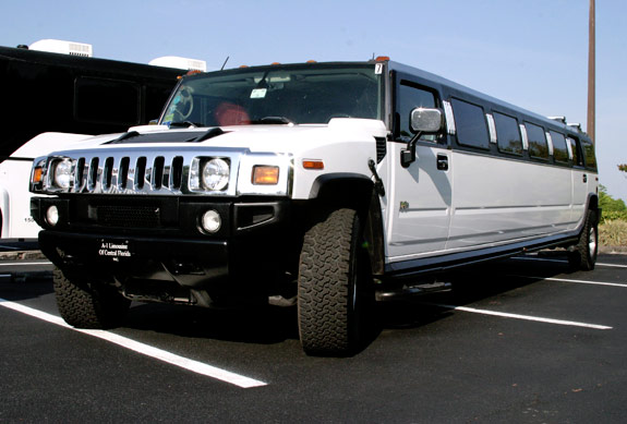 White Tuxedo Hummer Limousine for sale