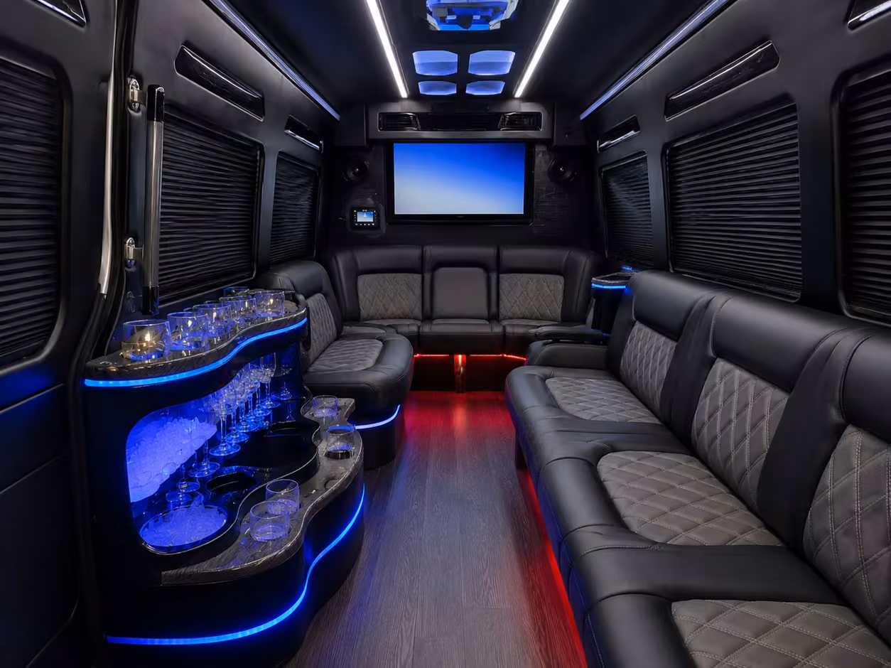 14 passenger sprinter limousine interior