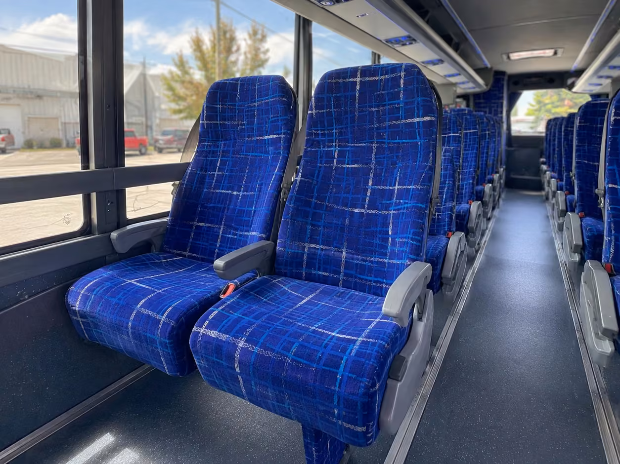 40 56 passenger charter bus inside