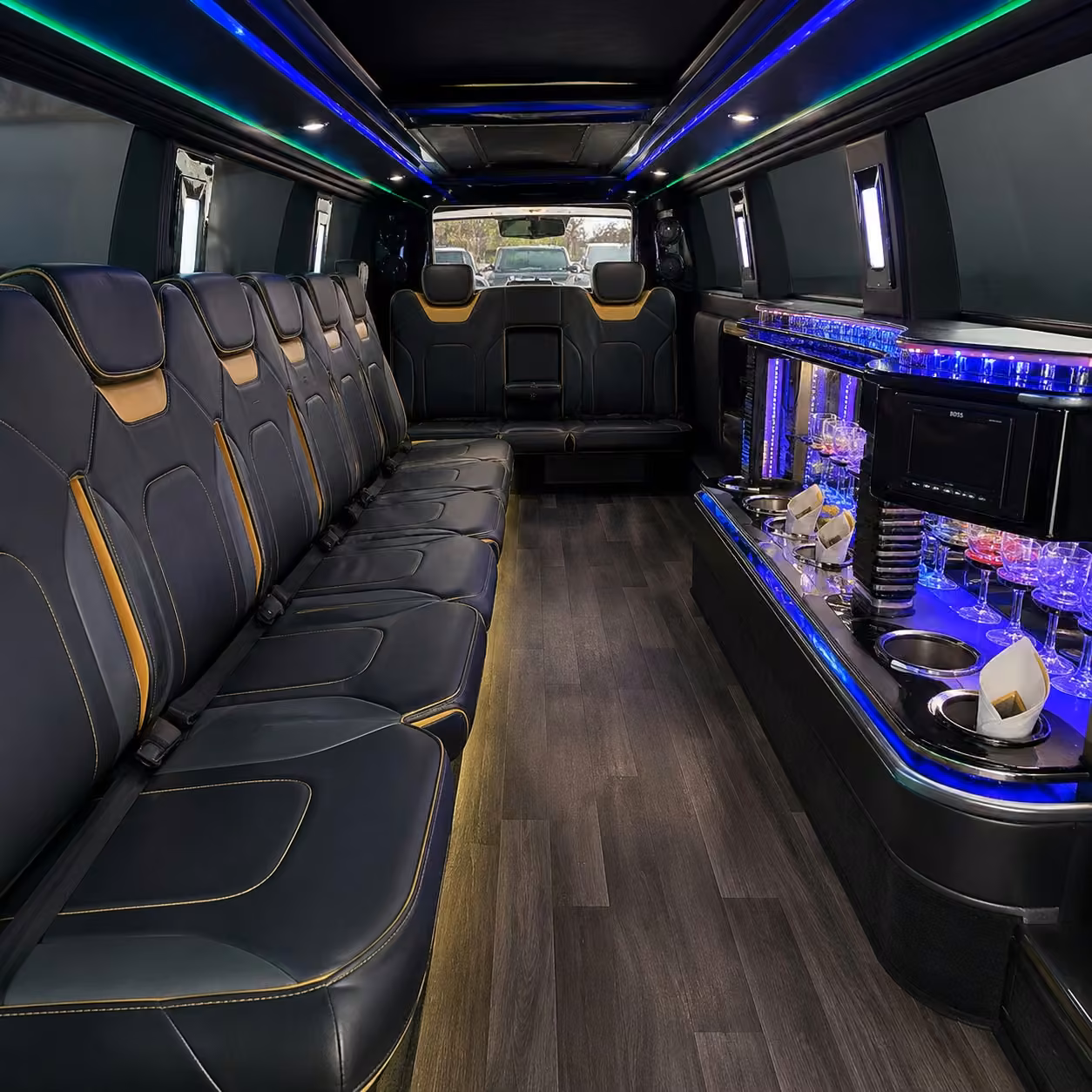 chrysler 300 limo inside