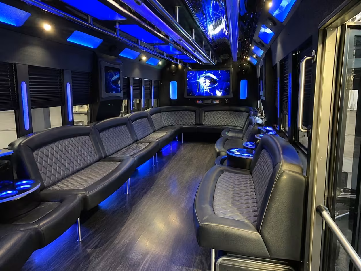 south florida party bus interior