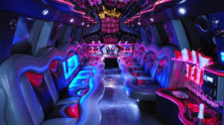 black hummer limo interior